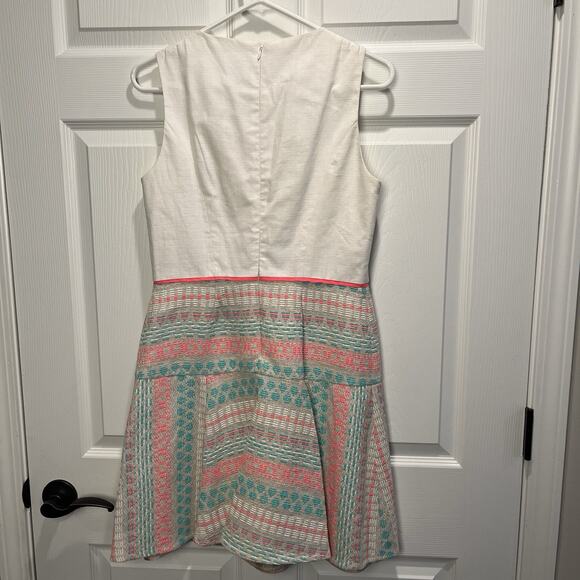 Shoshanna Tweed Dress Fit & Flare Sleeveless Size Medium Knee Length - Picture 4 of 9